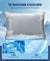 2er-Pack Premium Seiden Super Cooling Dunkelgraue Kissenbezüge – Extreme Q-Max 0.5 | Karnz
