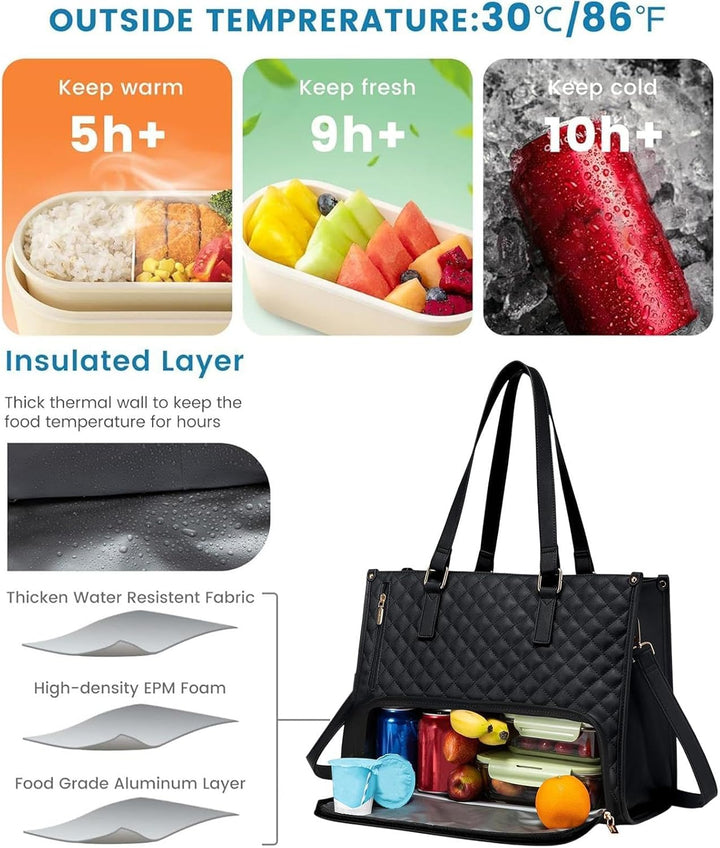 2-in-1 Isolierter Lunch- & Laptop-Tragetasche für Arbeit & Reisen | Karnz