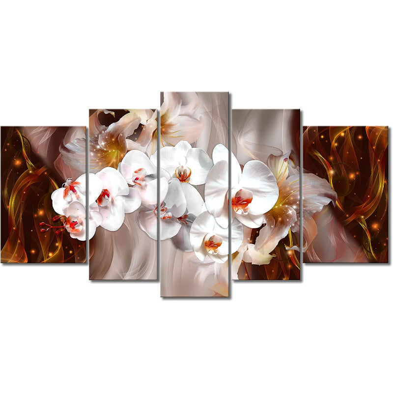 Set mit 5 Rosen-Leinwandbildern