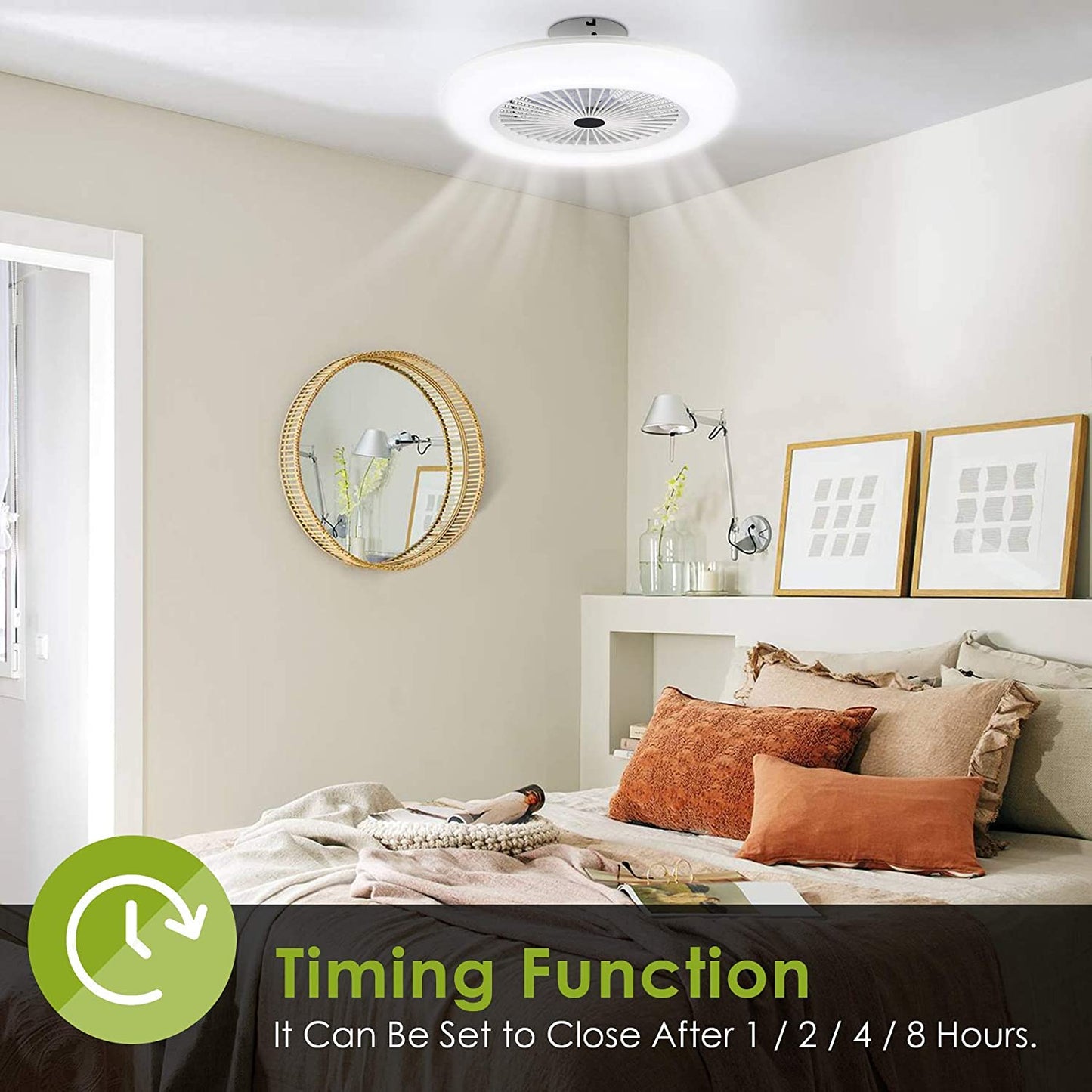 Deckenventilator mit Beleuchtung 80W mit Fernbedienung | Karnz