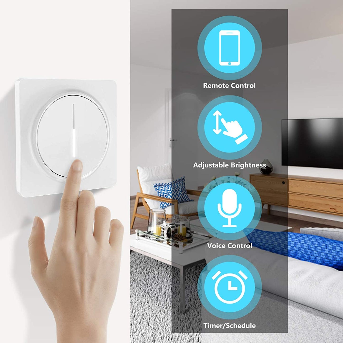 Smart Dimmer Dimmschalter Berühren mit Fernbedienung | Karnz