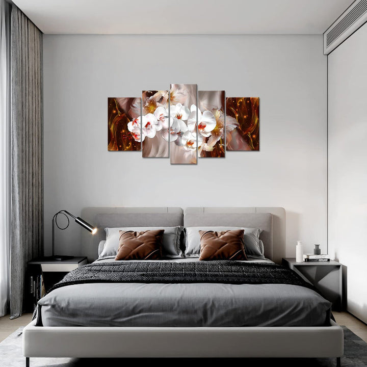 Set mit 5 Rosen-Leinwandbildern