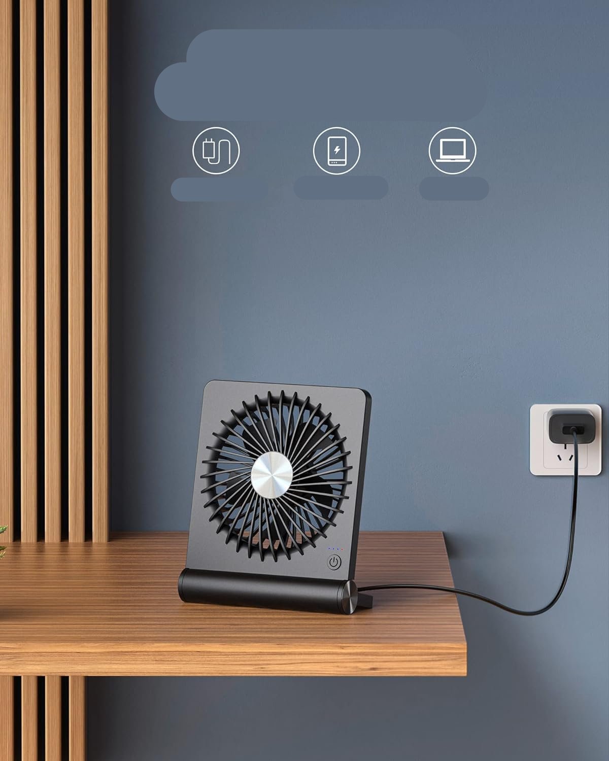 Ultra-leiser Tischventilator mit USB – Kompakt & Leistungsstark | Karnz