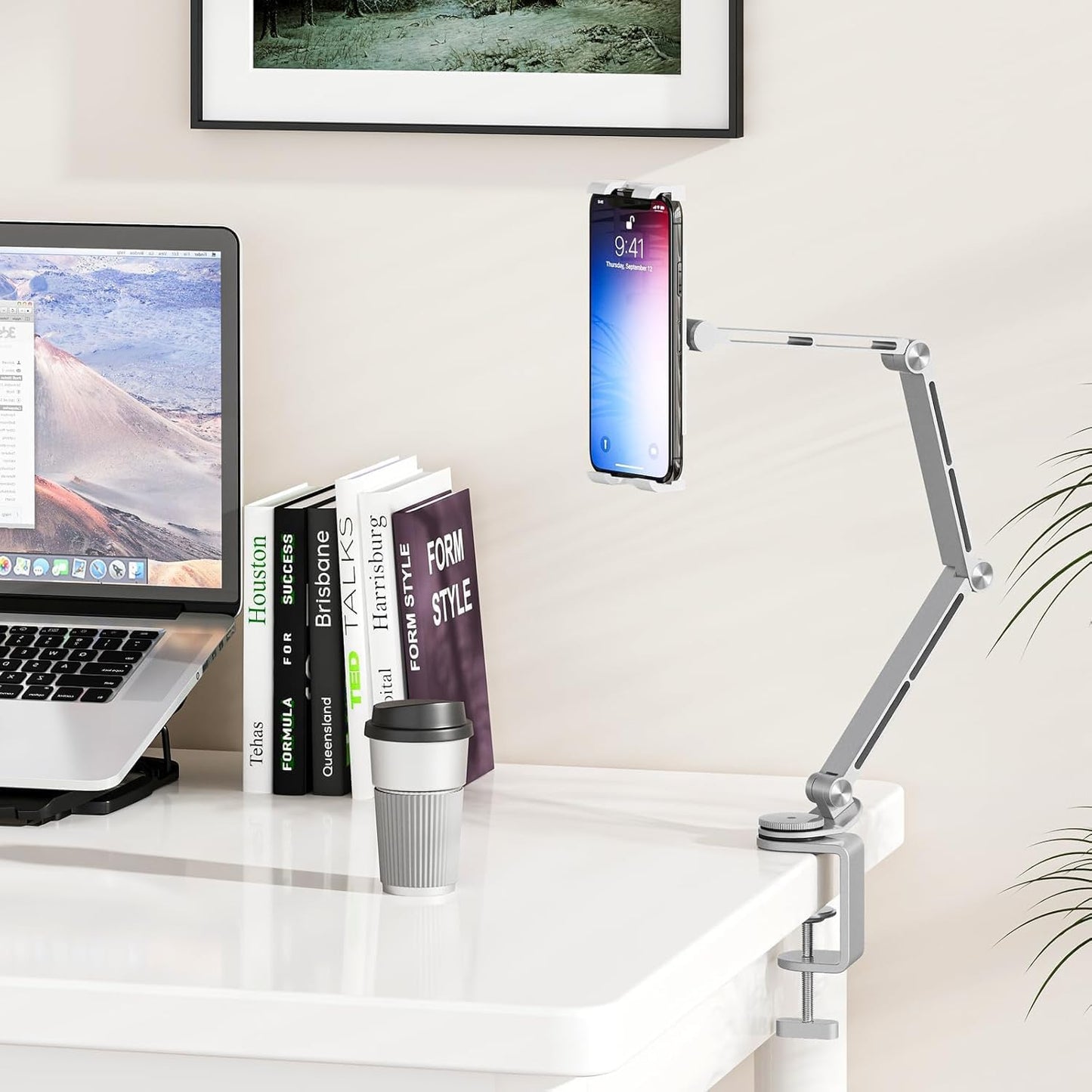 Verstellbarer Tablet-Tischständer aus Aluminium mit 360°-Drehung – Movaro