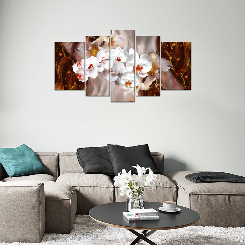 Set mit 5 Rosen-Leinwandbildern
