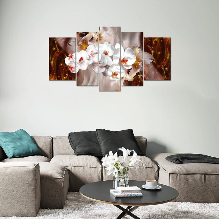 Set mit 5 Rosen-Leinwandbildern
