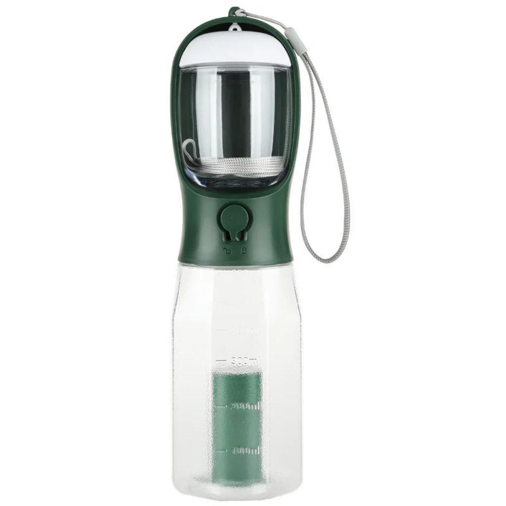 TrailBuddy™ – 3-in-1 Hunde-Trinkflasche mit Futterbox | Karnz