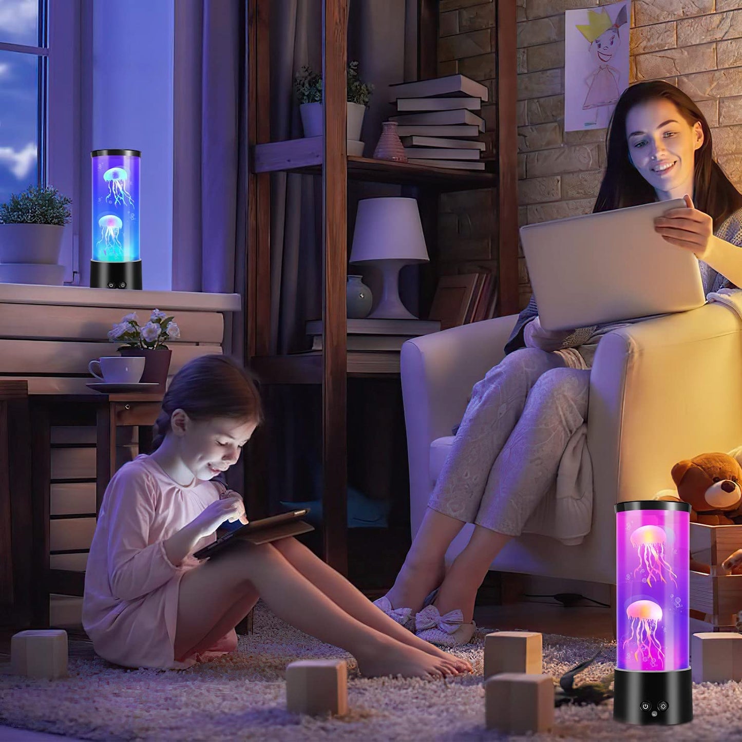 Quallenlampe Jellyfish Lampe RGB mit Fernbedienung | Karnz