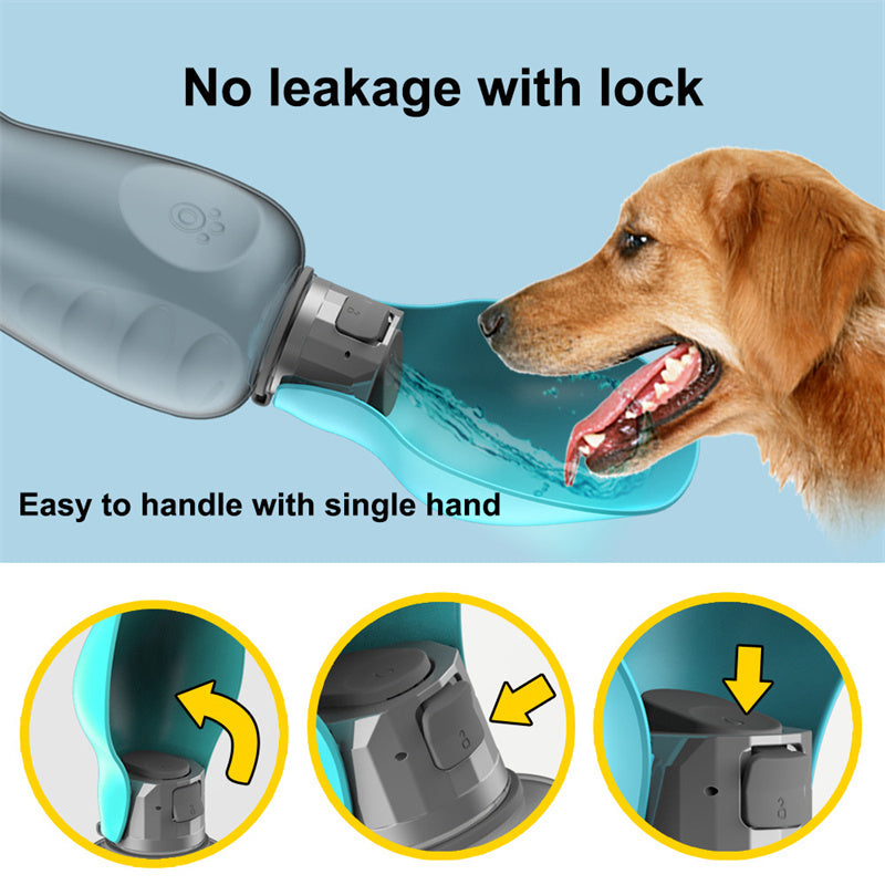 Tragbare 800 ml Hundewasserflasche. | Karnz