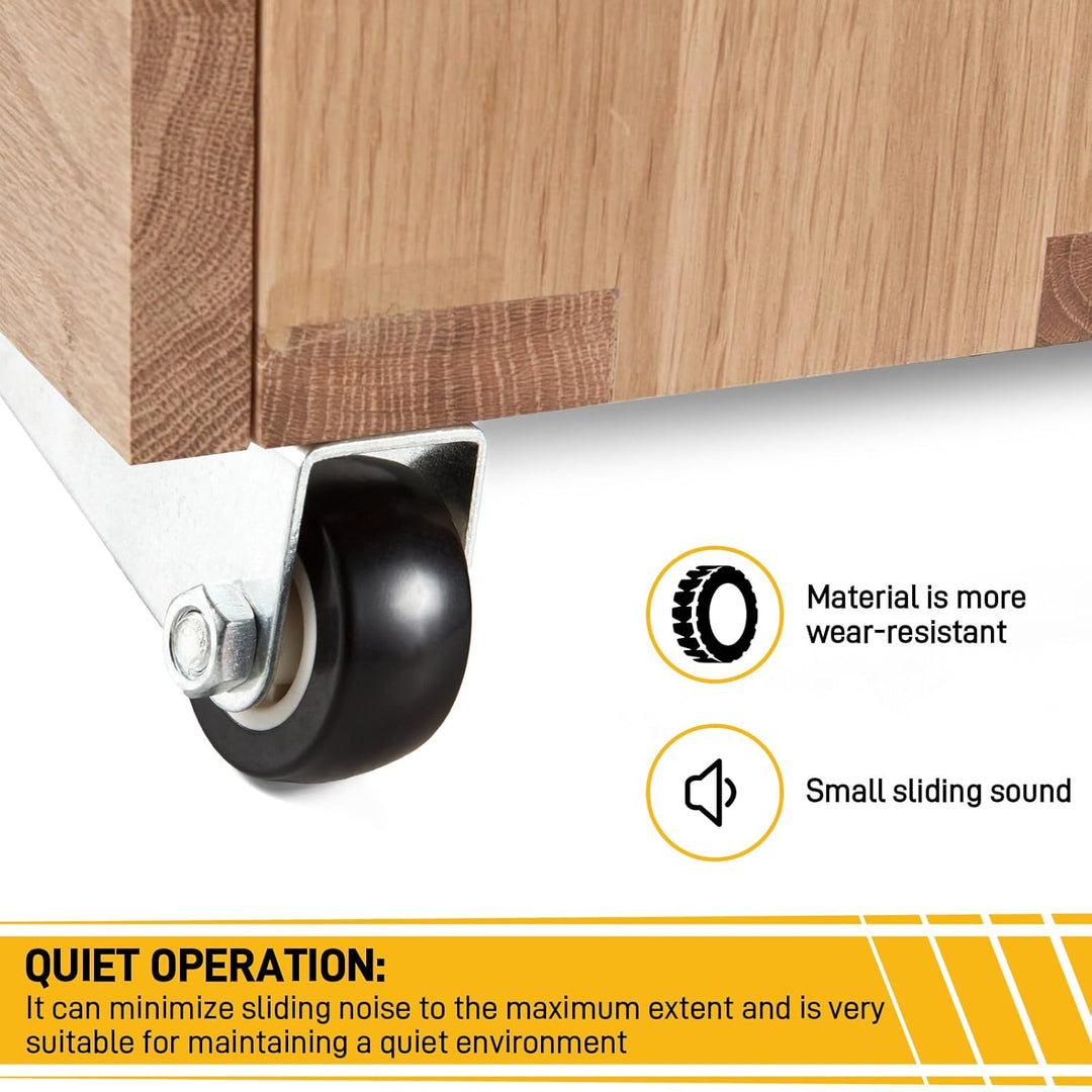 Niedrigprofil-Seitenmontage-Lenkrollen für Möbel Karnz