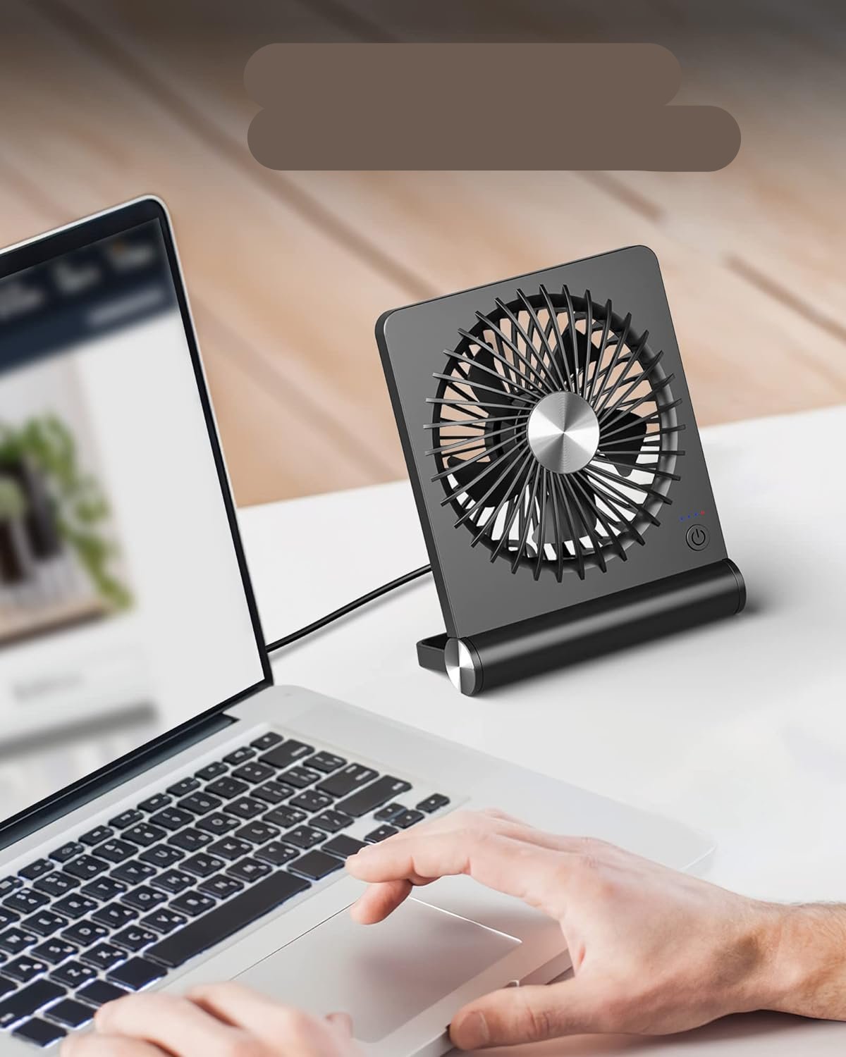 USB Schreibtischventilator – ultra-leise mit stufenloser Neigungsverstellung | Karnz