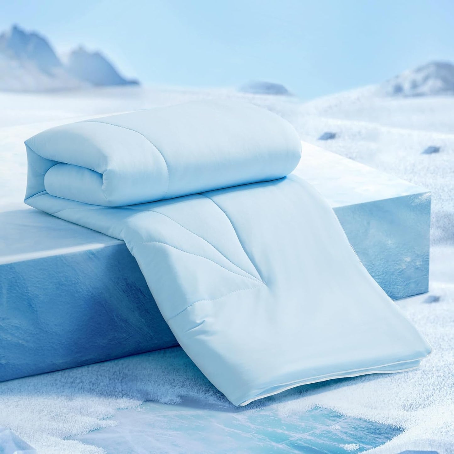 Ultra Soft Cloudy 3D Kühlkomforter Extreme Q Max 0.5-Blau & Grau | Karnz