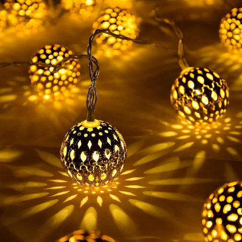 Marokkanischer Stil Wasserfeste Solar Lichterkette - SunGlow Strings | Karnz
