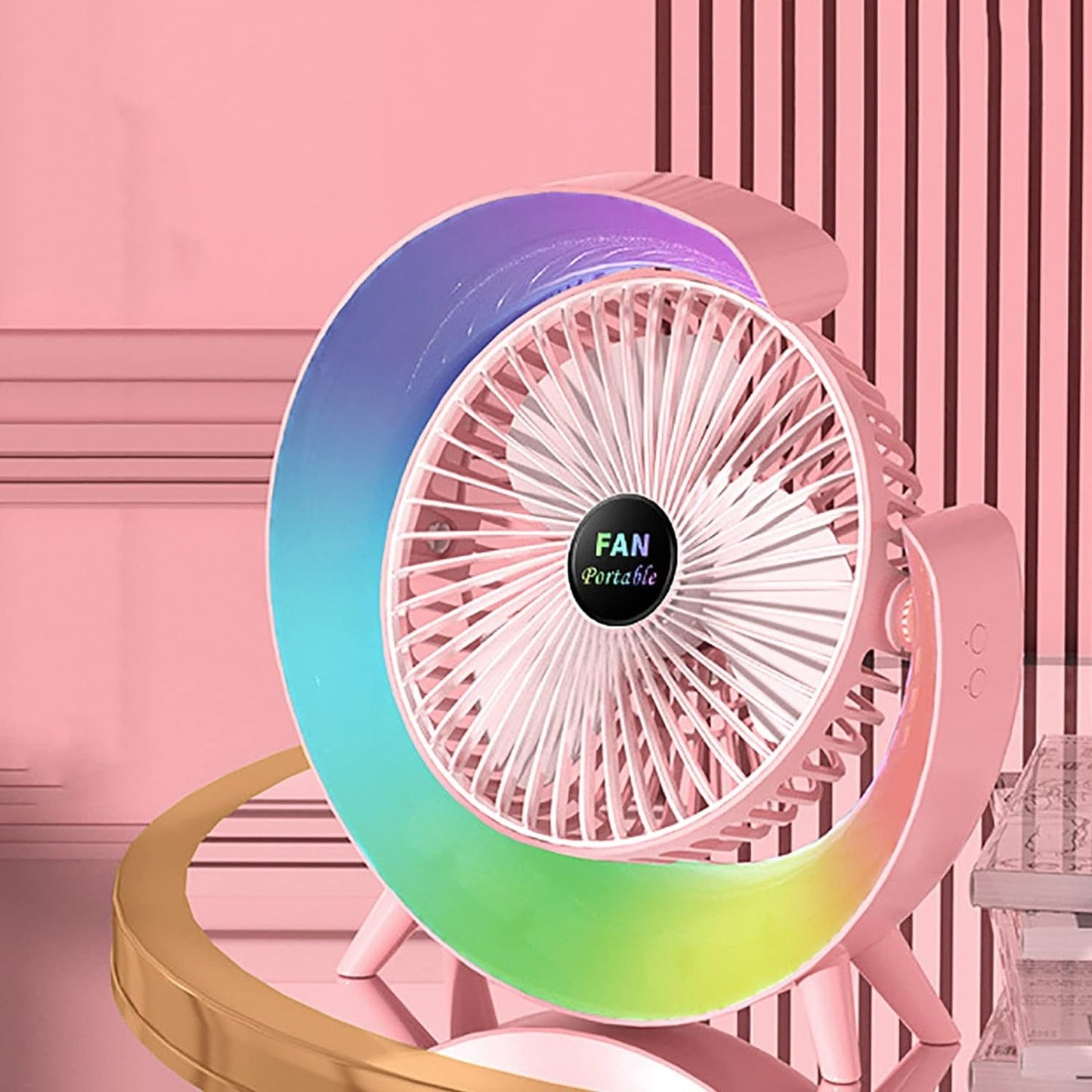 Multifunktionaler bunter Schreibtischventilator | Karnz