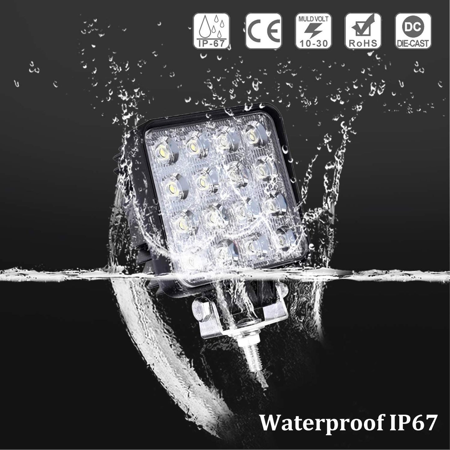 LED Arbeitsscheinwerfer 48W IP67 Rückfahrscheinwerfer 2X-10X | Karnz