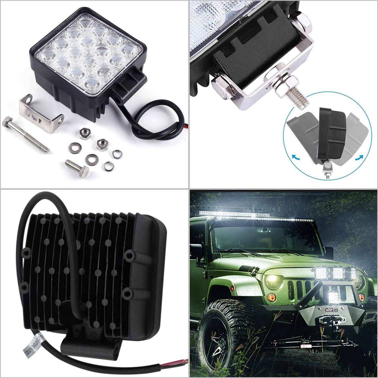 LED Arbeitsscheinwerfer 48W IP67 Rückfahrscheinwerfer 2X-10X | Karnz