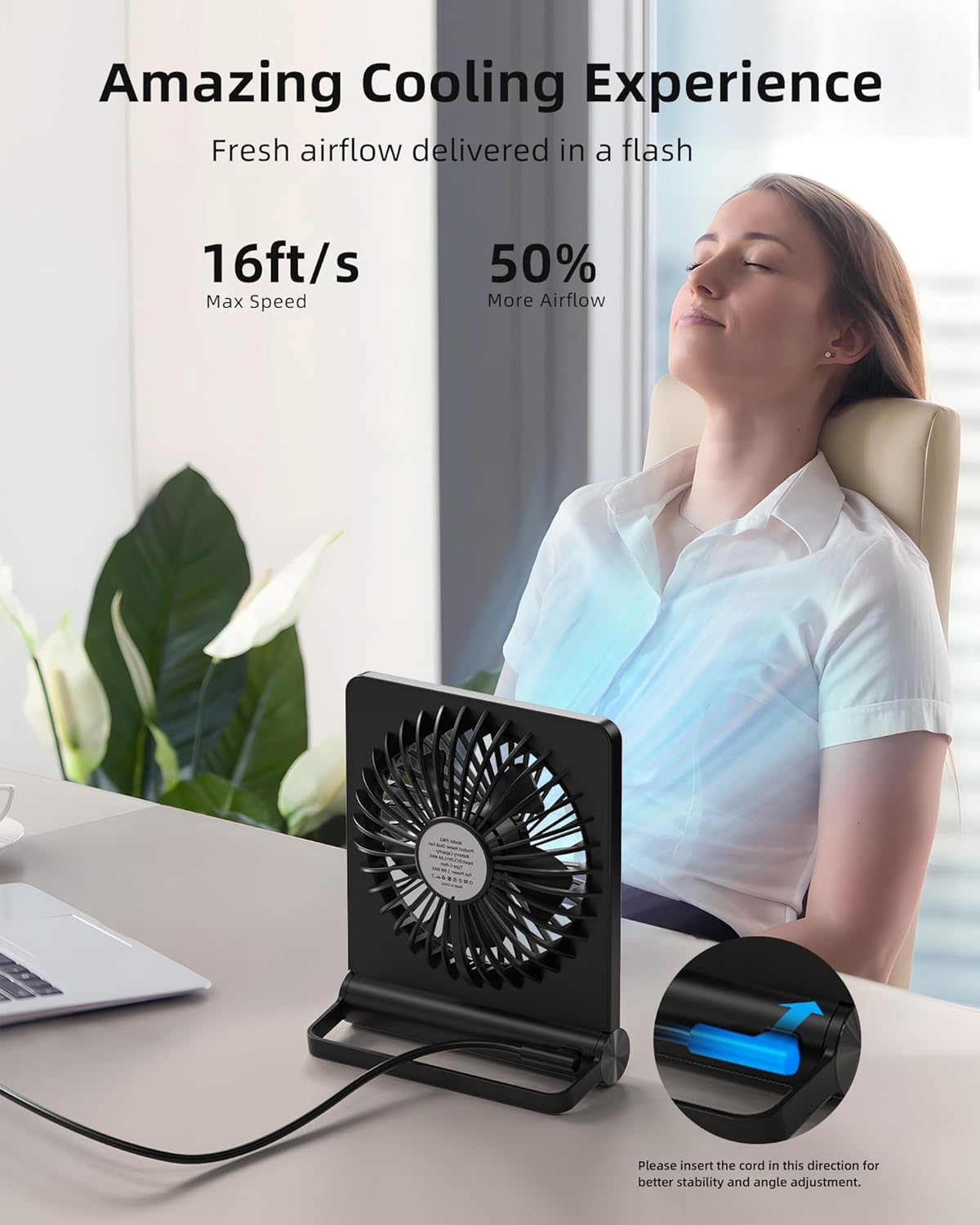 Ultra leiser kleiner Schreibtischventilator | Karnz