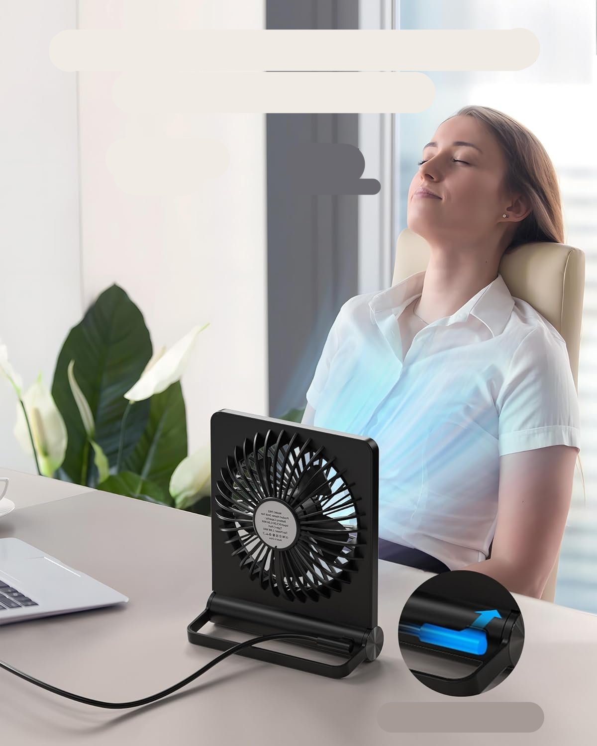 Ultraleiser Tischventilator mit verstellbarem Winkel | Karnz