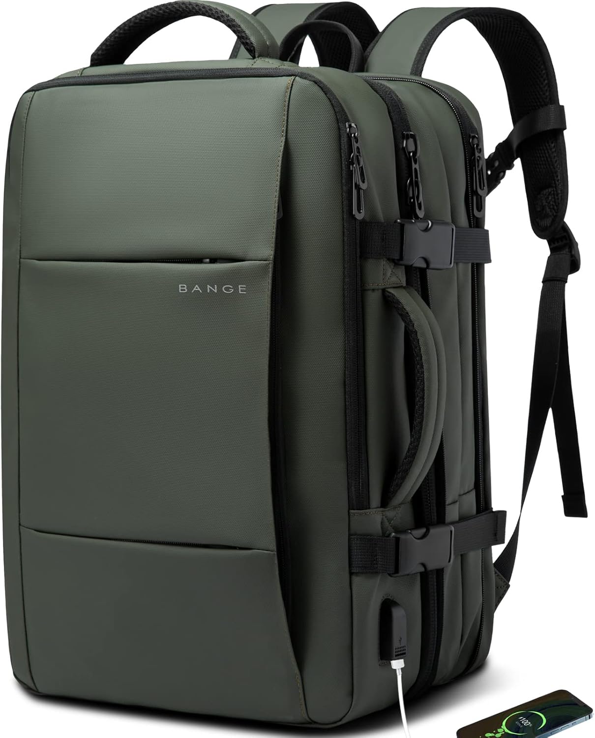 Erweiterbarer 26–45L wasserdichter Reisen-Rucksack mit Laptop-Fach & Duffle-Trage | Karnz