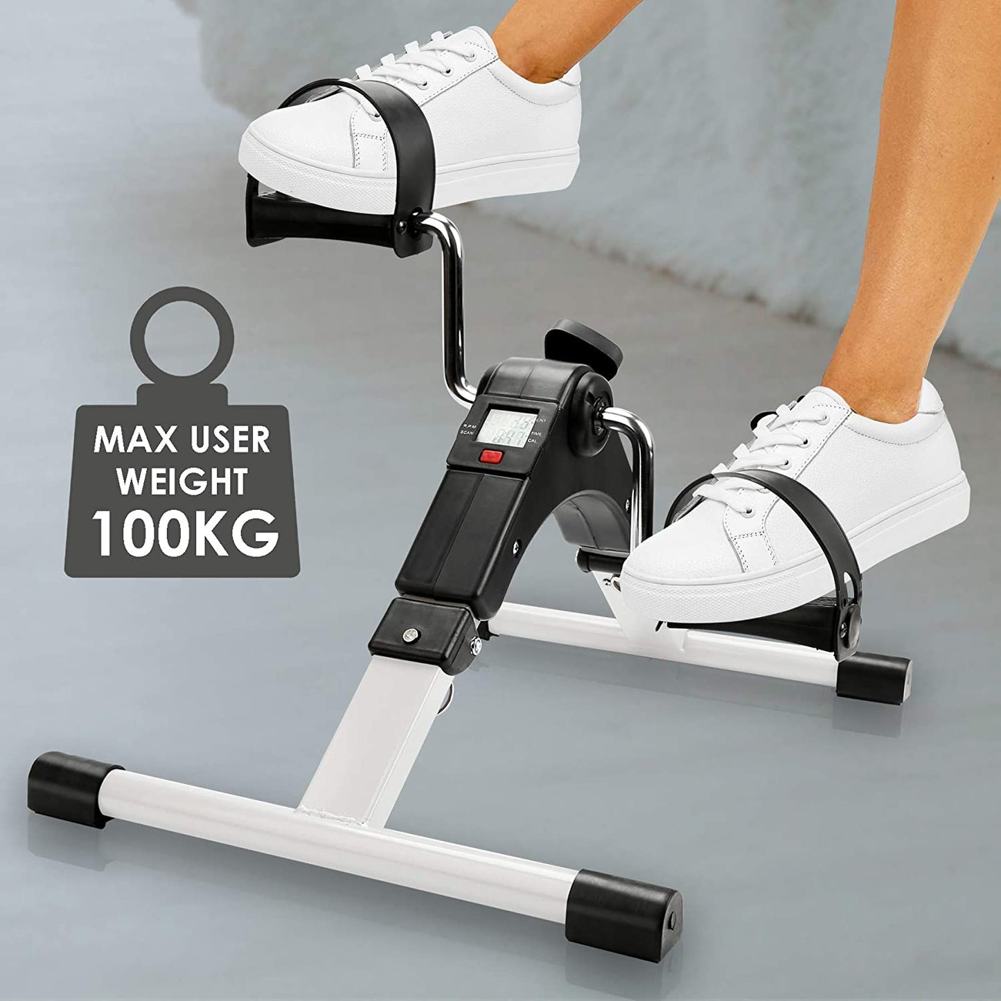Mini-Heimtrainer Fitness Fahrrad Beintrainer mit LCD-Display | Karnz