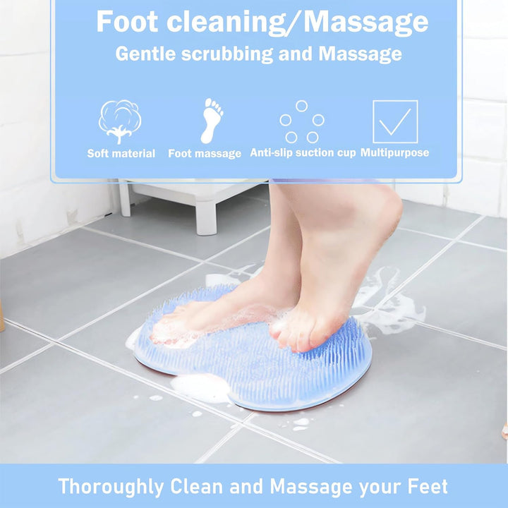 CleanFootFlex Hände-frei Silikon Fuß Reinigungsmatte Karnz