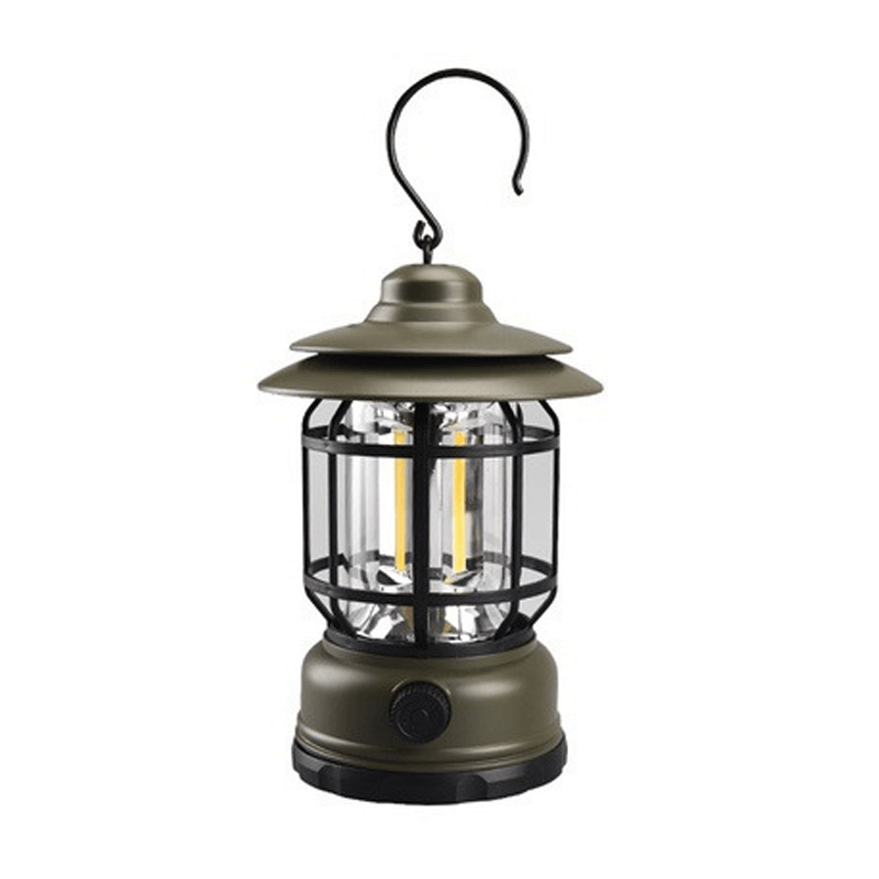 Tragbare Retro Campinglampe - VintageGlow, LED Campinglampe für Außen, Garten und Abenteuer | Karnz