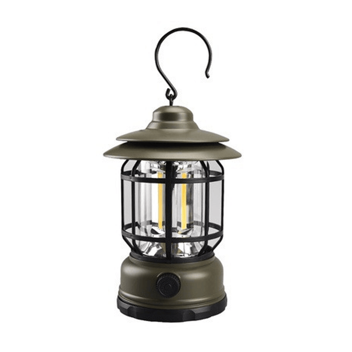 Tragbare Retro Campinglampe - VintageGlow, LED Campinglampe für Außen, Garten und Abenteuer | Karnz