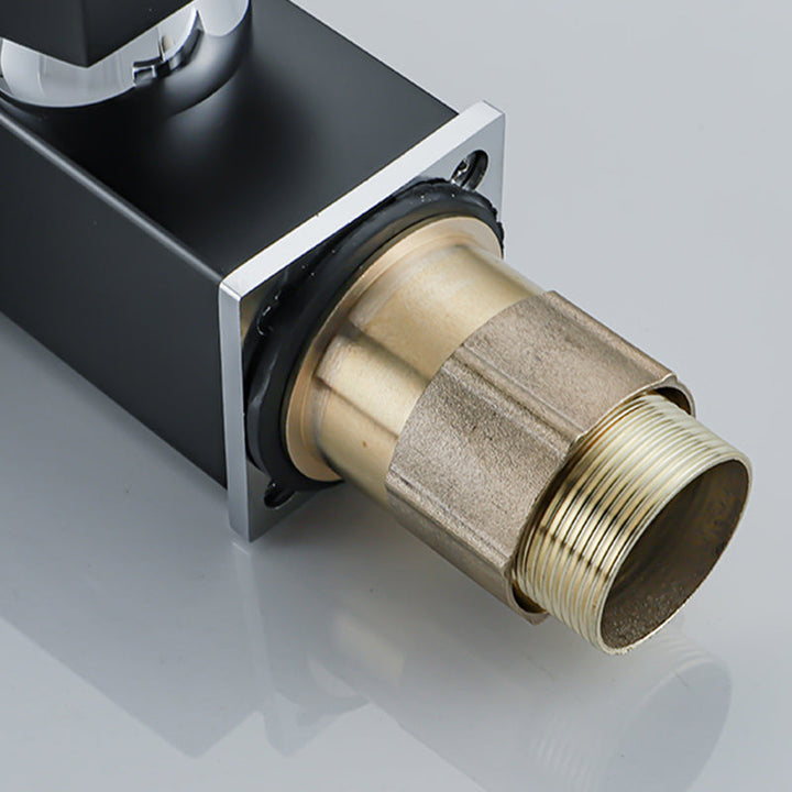 Wasserfall-Basin-Mischer-Armatur quadratischer Hebelgriff mit LED-Dreifarbbeleuchtung