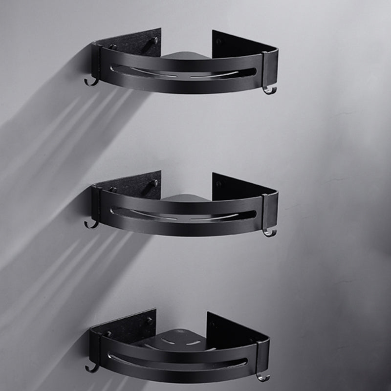 Matt Schwarz Modernes Badezimmerzubehör-Set, Set von 3, Badezimmerregal