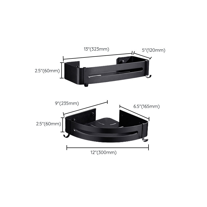 Matt Black Moderne Badezimmer Zubehör Set, Set von 3, Badezimmerregal