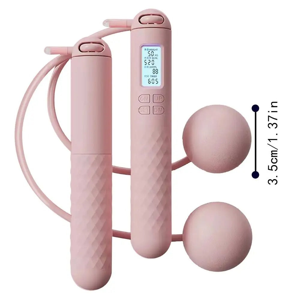 Kabelloses Springseil mit Zähler – Beschwerte Griffe für Home-Cardio-Workouts | Karnz