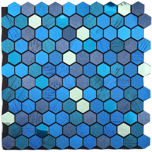 Modern Tile-Abziehen & Aufkleben Metall Mosaik Fliese Hexagon Abziehen & Aufkleben U-Bahn Fliese