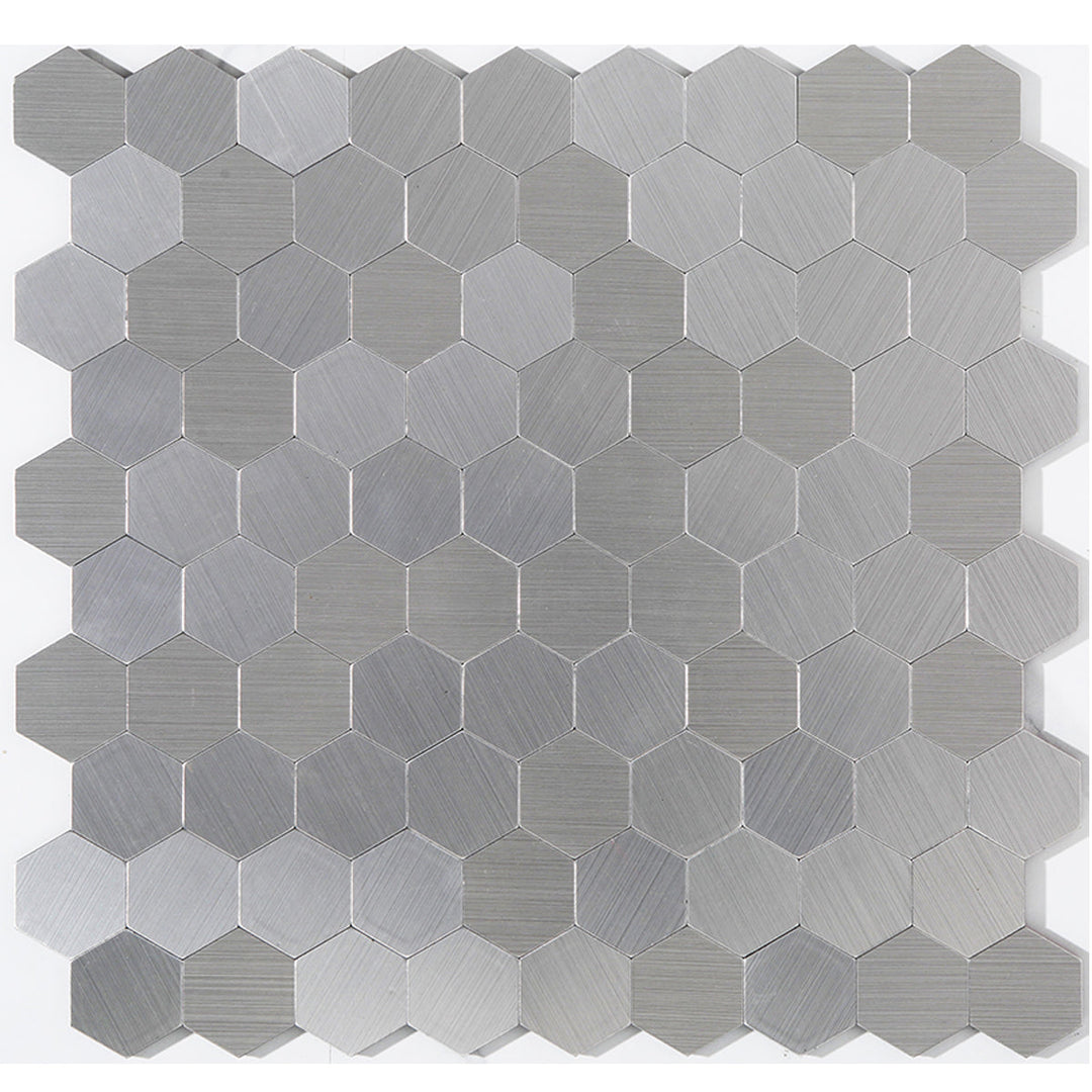 Modern Tile-Abziehen & Aufkleben Metall Mosaik Fliese Hexagon Abziehen & Aufkleben U-Bahn Fliese