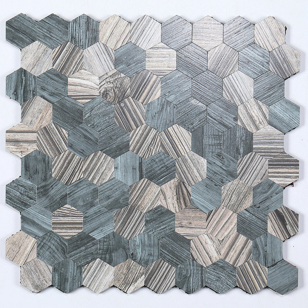 Modern Tile-Abziehen & Aufkleben Metall Mosaik Fliese Hexagon Abziehen & Aufkleben U-Bahn Fliese