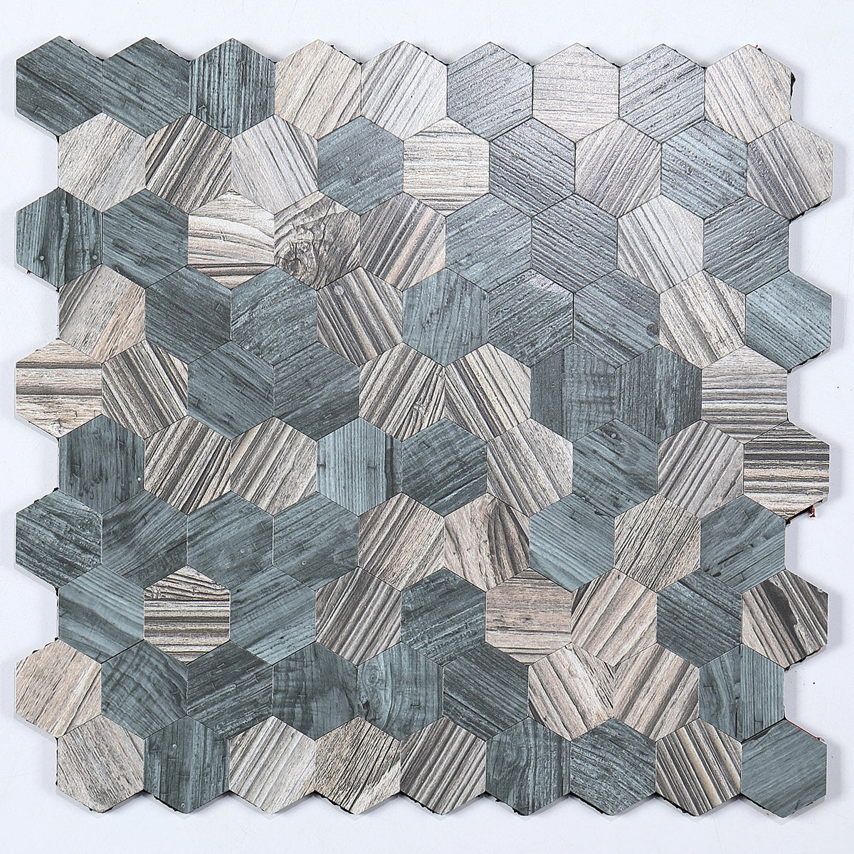 Modern Tile-Abziehen & Aufkleben Metall Mosaik Fliese Hexagon Abziehen & Aufkleben U-Bahn Fliese