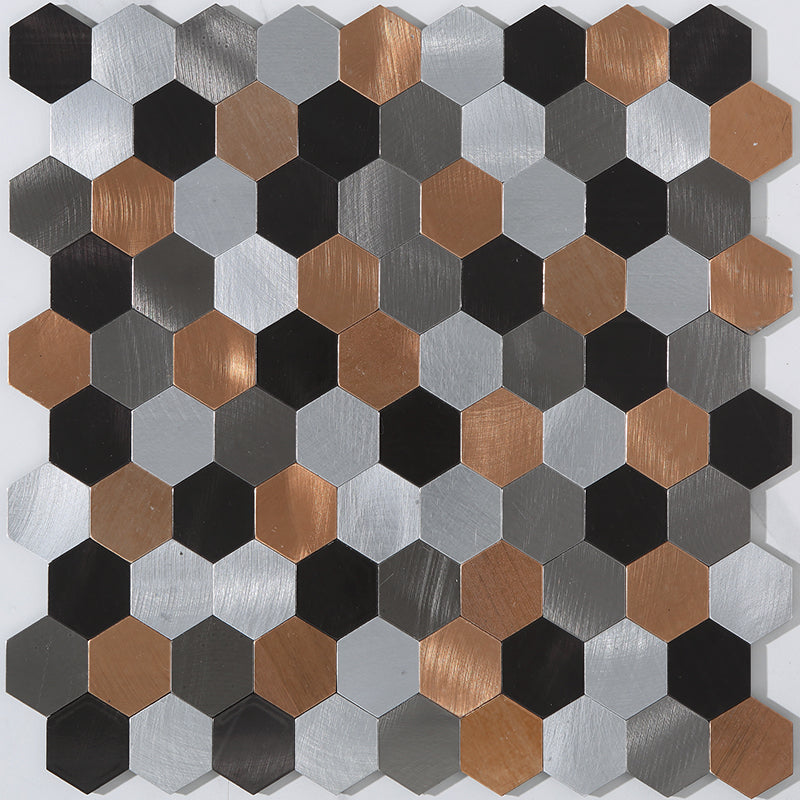 Modern Tile-Abziehen & Aufkleben Metall Mosaik Fliese Hexagon Abziehen & Aufkleben U-Bahn Fliese