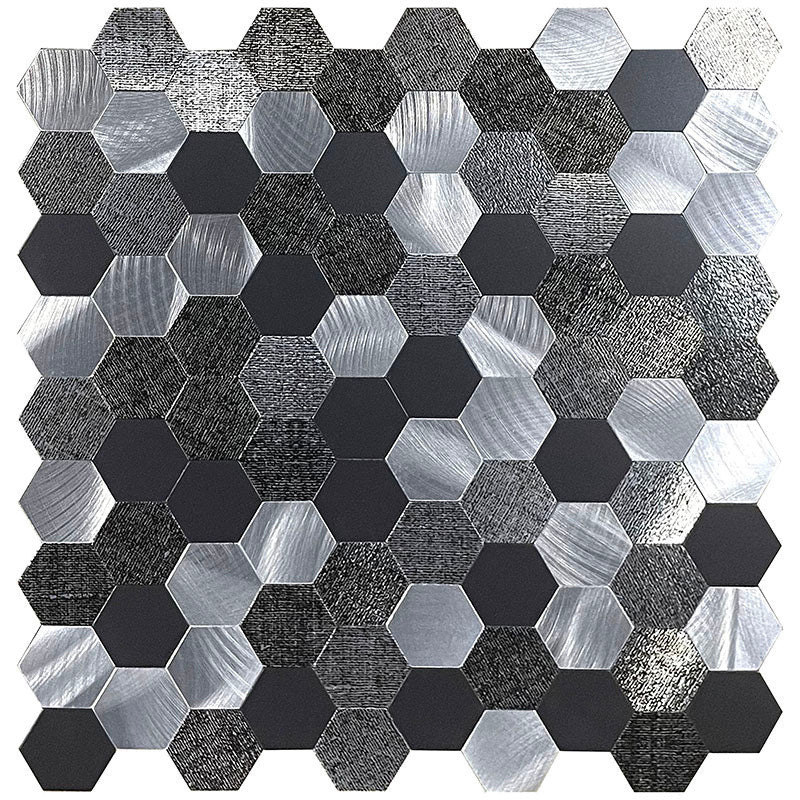 Modern Tile-Abziehen & Aufkleben Metall Mosaik Fliese Hexagon Abziehen & Aufkleben U-Bahn Fliese