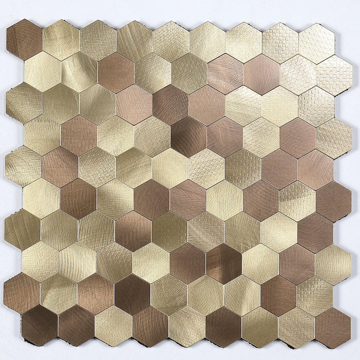 Modern Tile-Abziehen & Aufkleben Metall Mosaik Fliese Hexagon Abziehen & Aufkleben U-Bahn Fliese