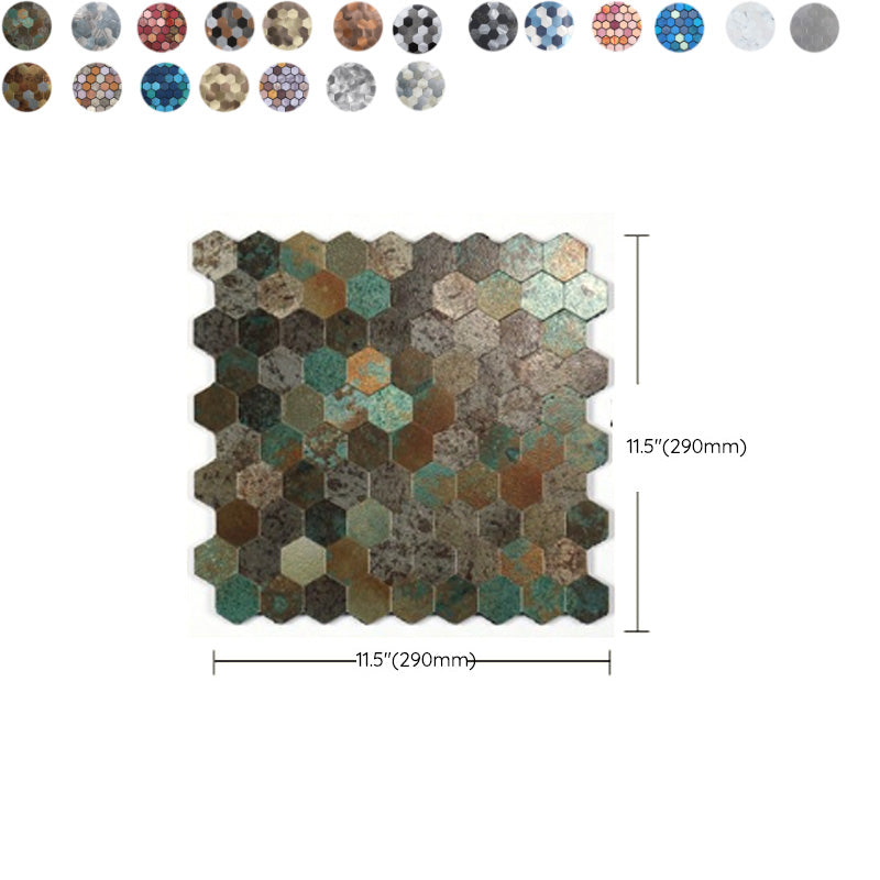 Modern Tile-Abziehen & Aufkleben Metall Mosaik Fliese Hexagon Abziehen & Aufkleben U-Bahn Fliese