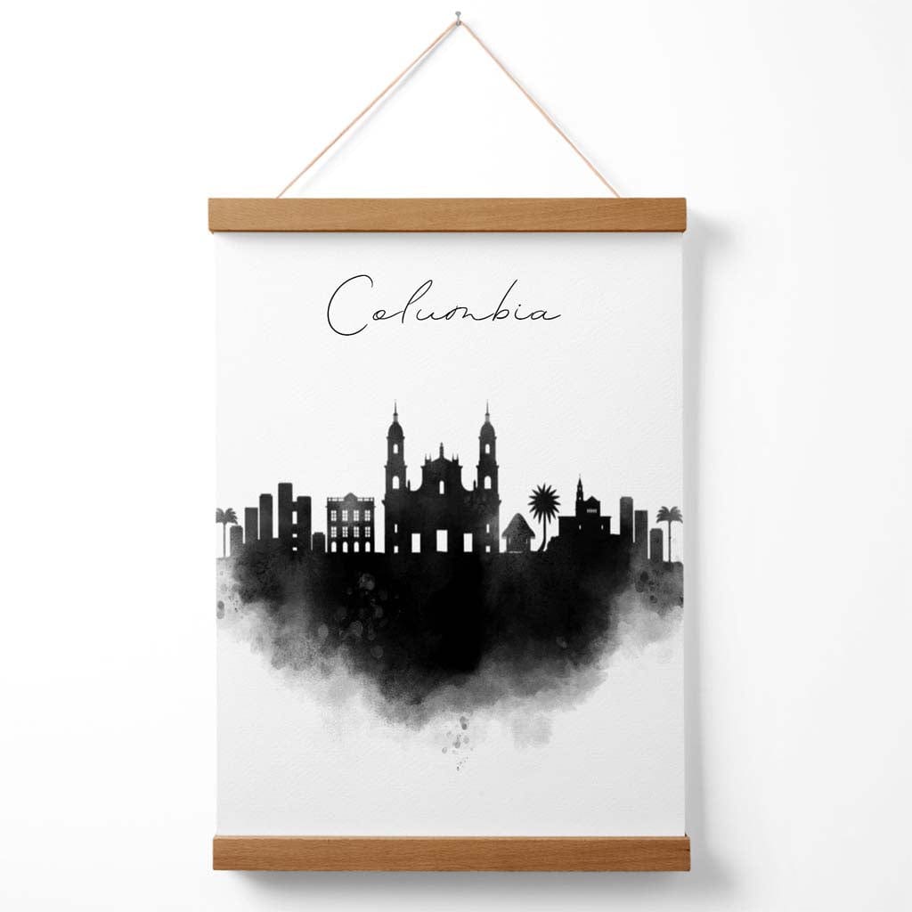 Columbia-Aquarell-Skyline-Stadtposter mit Aufhänger