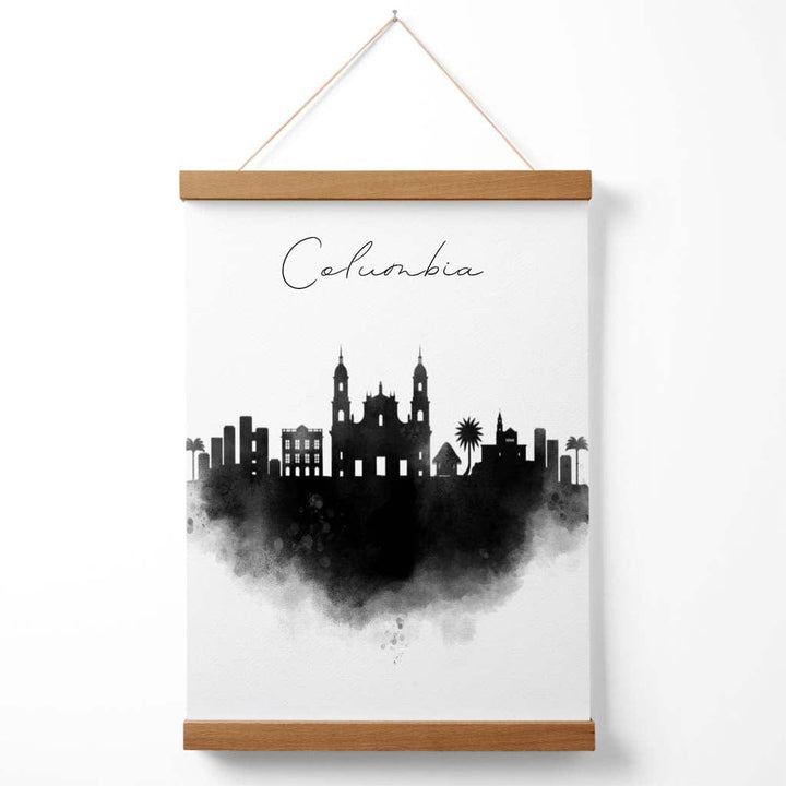 Columbia-Aquarell-Skyline-Stadtposter mit Aufhänger