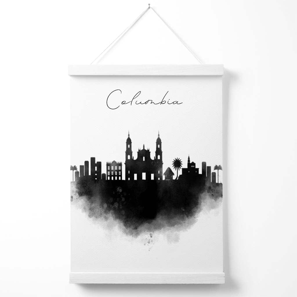 Columbia-Aquarell-Skyline-Stadtposter mit Aufhänger