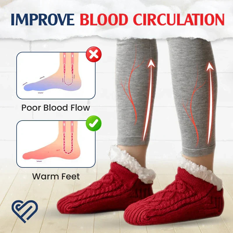Karnz | Fleecegefütterte rutschfeste Thermosocken