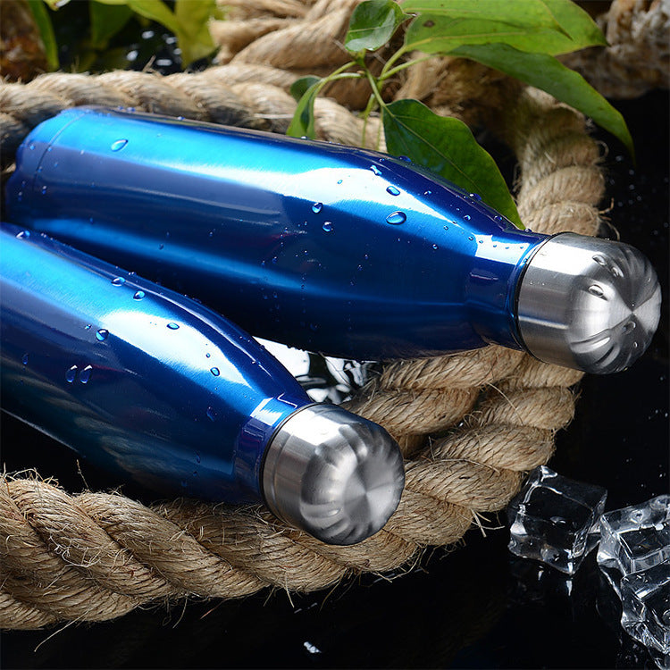 Damen Isolierte Edelstahl-Trinkflasche mit Holzoptik Karnz