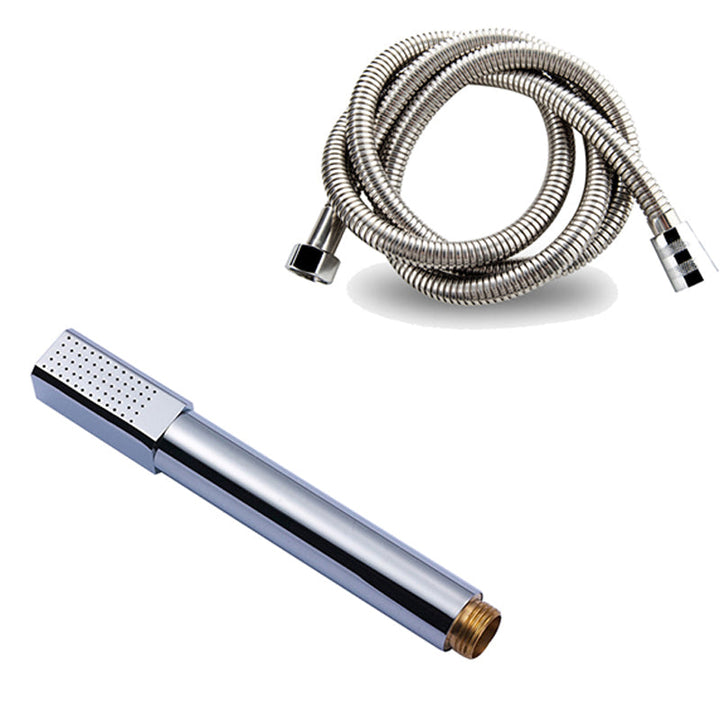 Einfacher Handheld Duschkopf Quadrat 304 Edelstahl Duschkopf