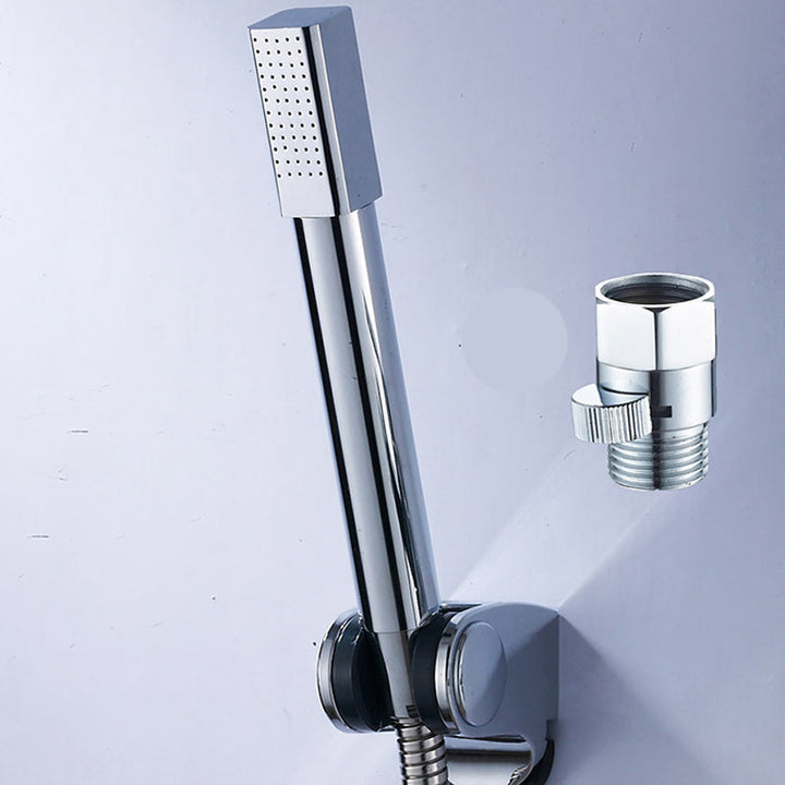 Einfacher Handheld Duschkopf Quadrat 304 Edelstahl Duschkopf