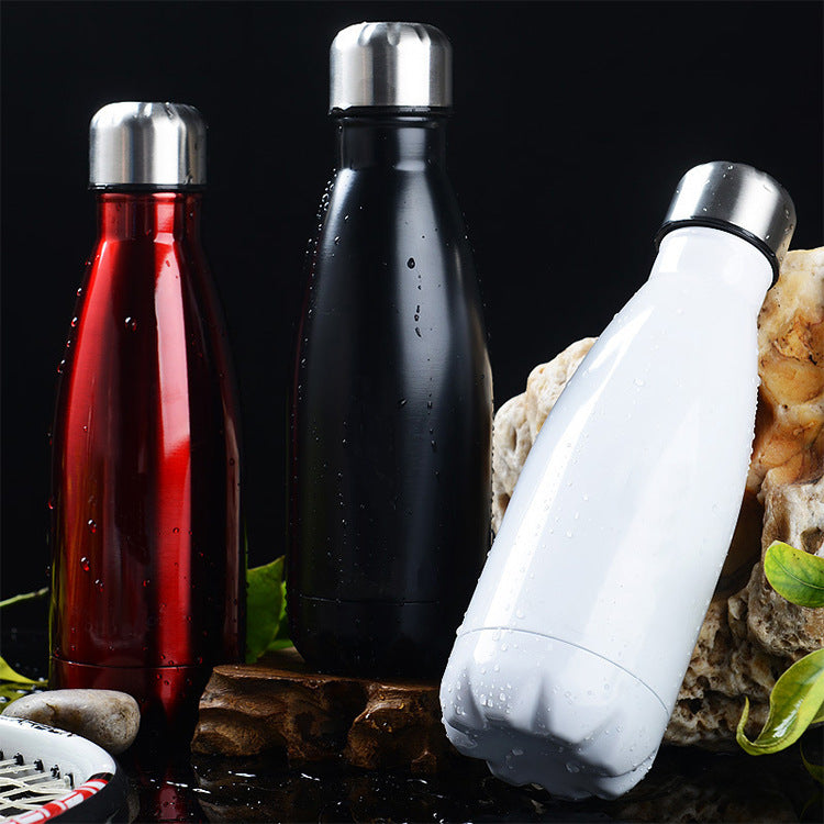 Damen Isolierte Edelstahl-Trinkflasche mit Holzoptik Karnz