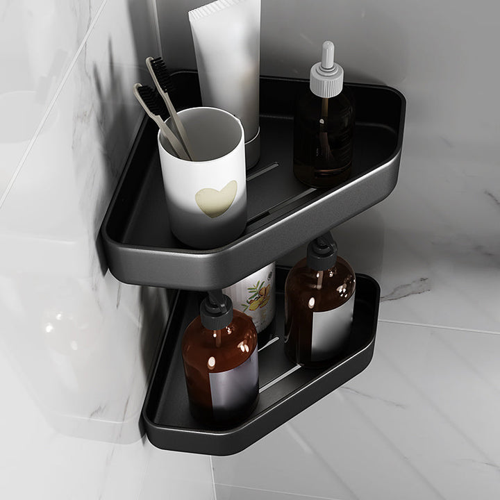 Matt schwarze Badezimmerzubehörset Modern anti-rust 1/2/3-teiliges Badezimmerregal