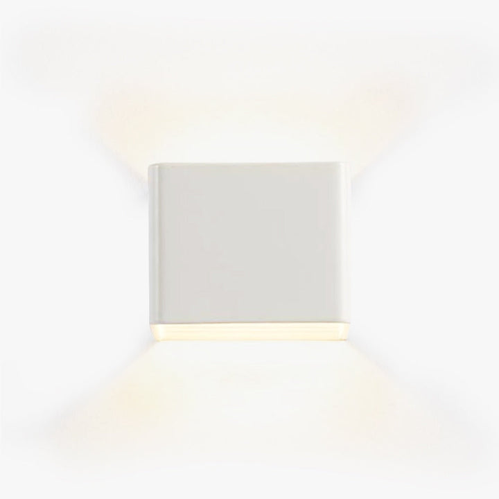LumiBox - Quadratische LED-Wandlampe | Modernes Design in Schwarz, Weiß und Grün für Schlafzimmer und Wohnzimmer | Karnz