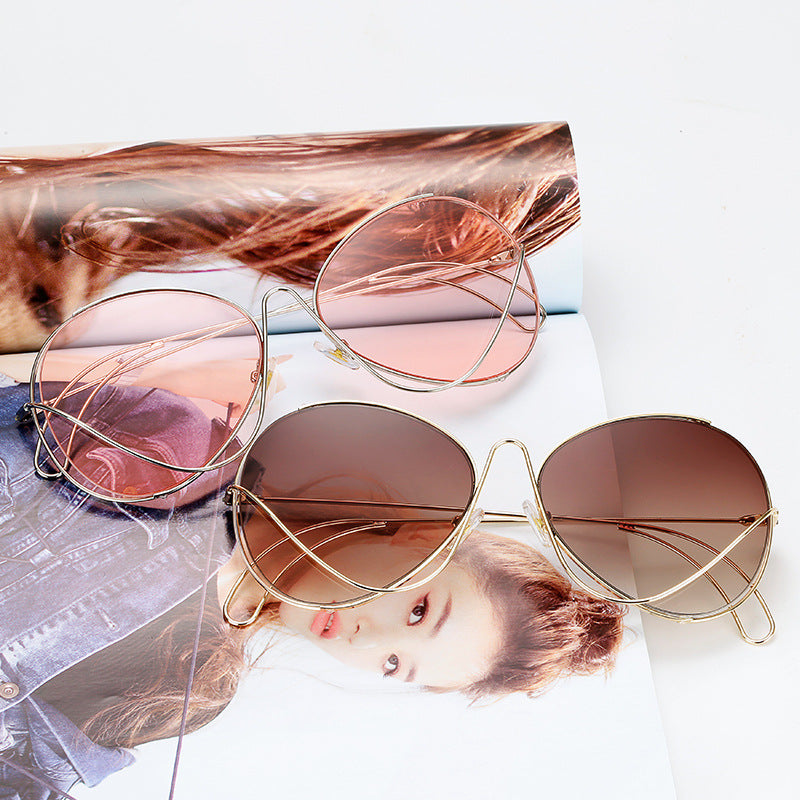 Damen modische Halbrahmenbrille mit filigranem, minimalistischen Design Karnz